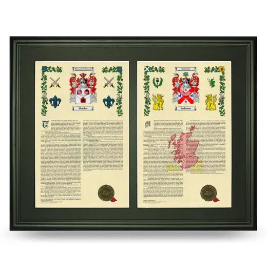 Double Armorial History Framed-Black