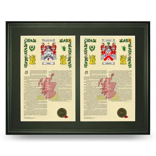 Double Armorial History Framed-Black
