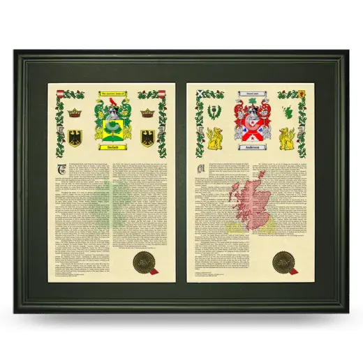 Double Armorial History Framed-Black