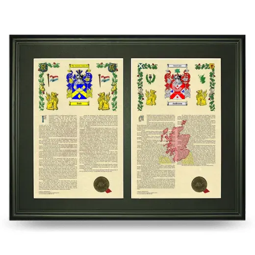 Double Armorial History Framed-Black