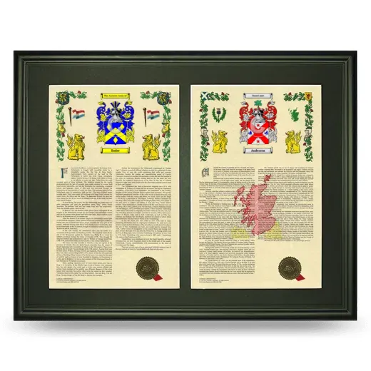 Double Armorial History Framed-Black