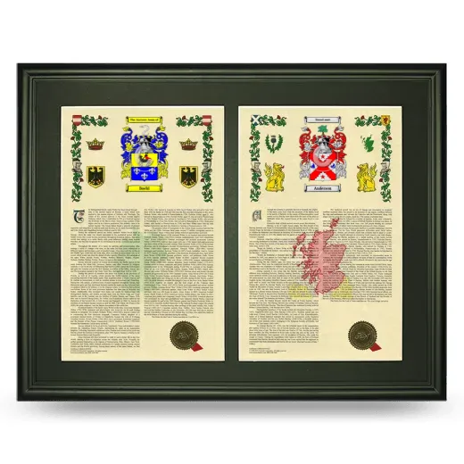 Double Armorial History Framed-Black
