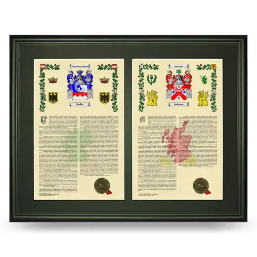 Double Armorial History Framed-Black