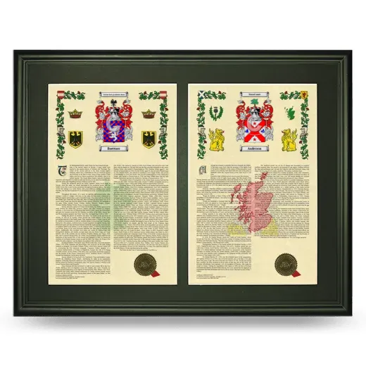 Double Armorial History Framed-Black