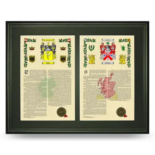 Double Armorial History Framed-Black