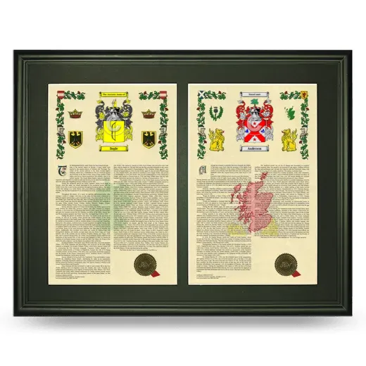 Double Armorial History Framed-Black