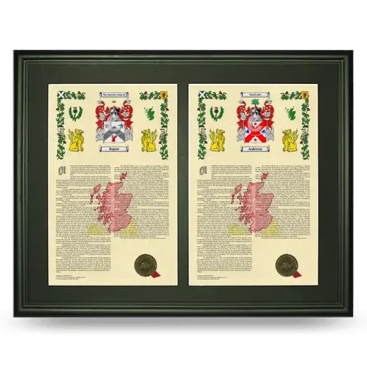 Double Armorial History Framed-Black