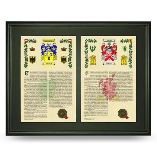 Double Armorial History Framed-Black