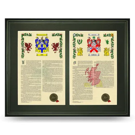 Double Armorial History Framed-Black