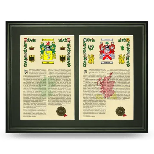 Double Armorial History Framed-Black