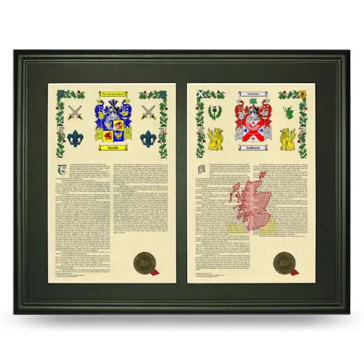 Double Armorial History Framed-Black