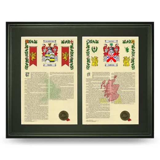 Double Armorial History Framed-Black