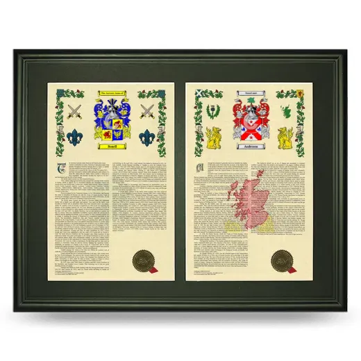 Double Armorial History Framed-Black