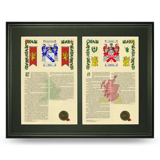 Double Armorial History Framed-Black