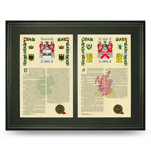 Double Armorial History Framed-Black