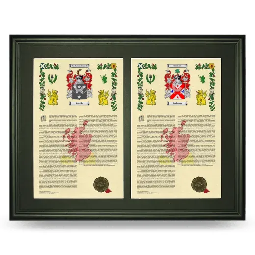 Double Armorial History Framed-Black