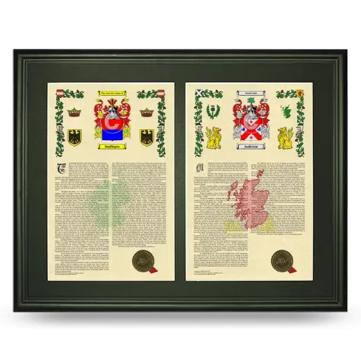 Double Armorial History Framed-Black