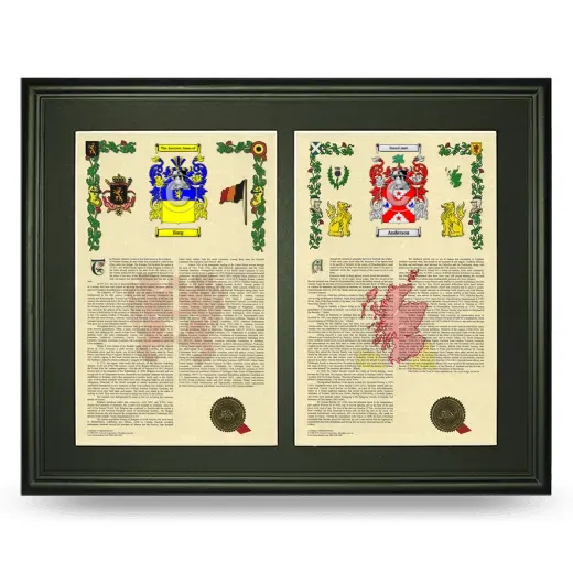 Double Armorial History Framed-Black