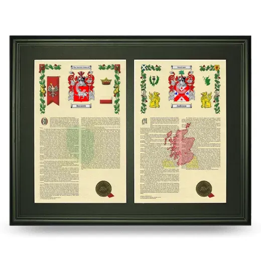 Double Armorial History Framed-Black