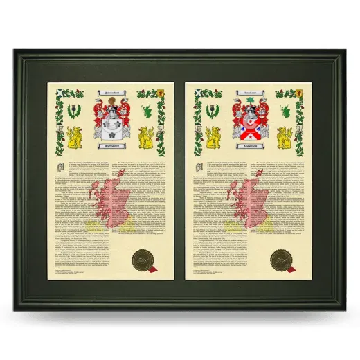 Double Armorial History Framed-Black