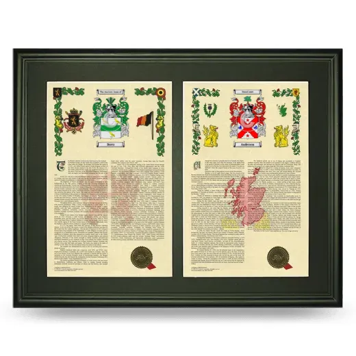 Double Armorial History Framed-Black