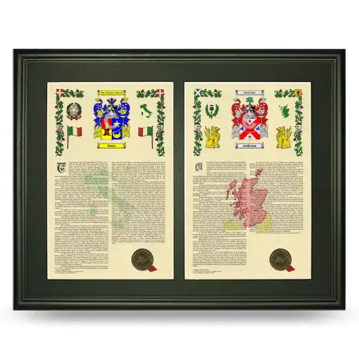 Double Armorial History Framed-Black