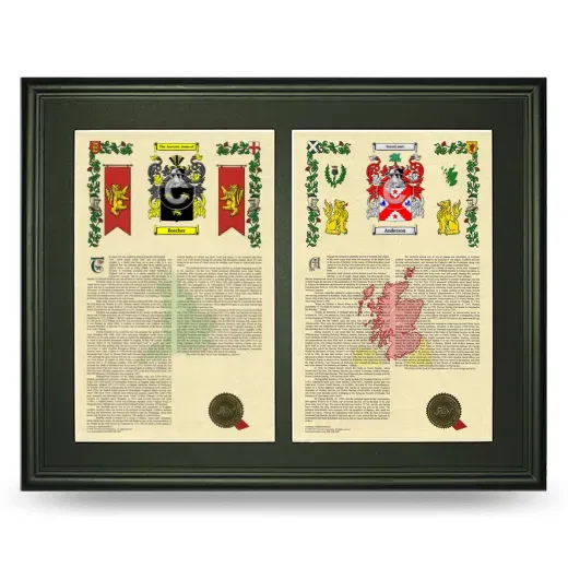 Double Armorial History Framed-Black