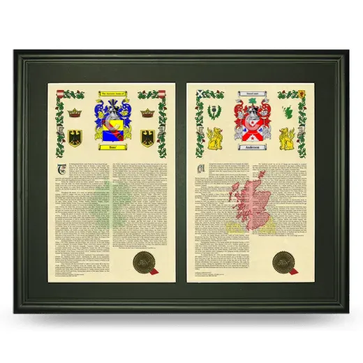 Double Armorial History Framed-Black
