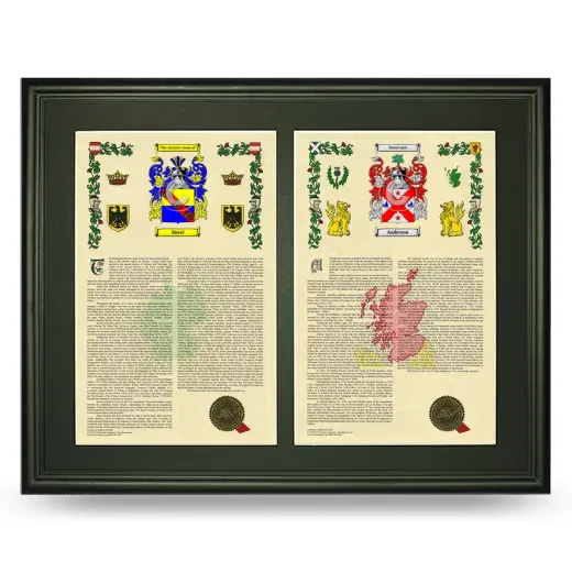 Double Armorial History Framed-Black