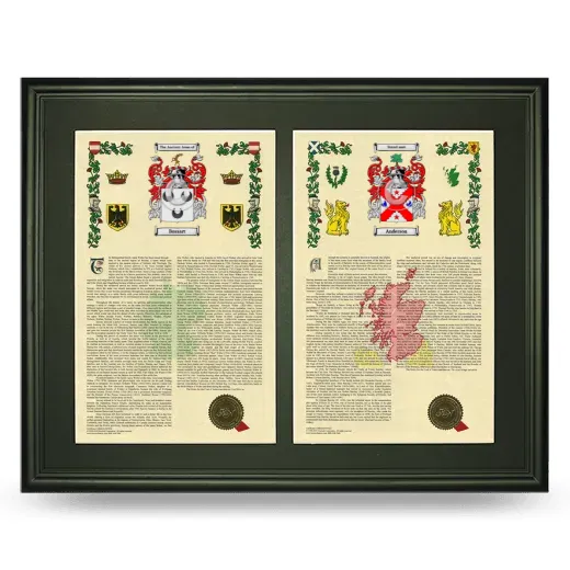 Double Armorial History Framed-Black
