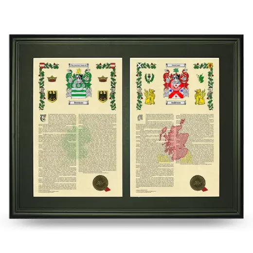Double Armorial History Framed-Black