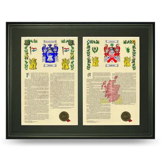 Double Armorial History Framed-Black