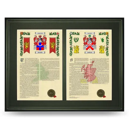 Double Armorial History Framed-Black