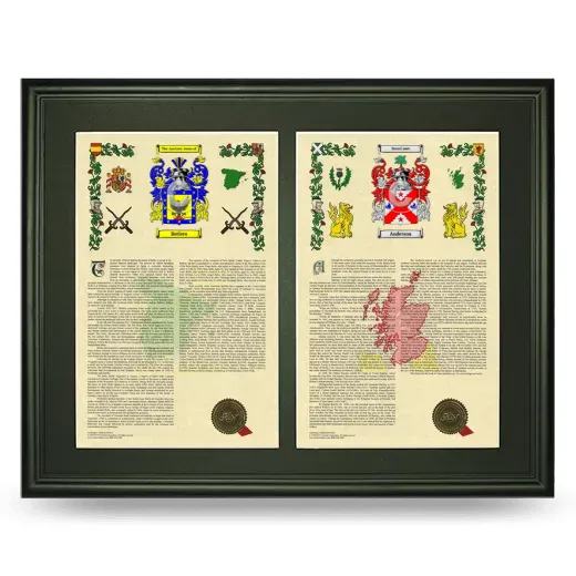 Double Armorial History Framed-Black