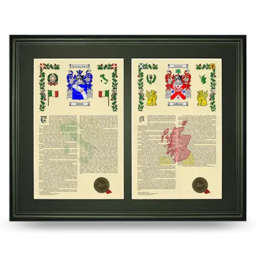 Double Armorial History Framed-Black