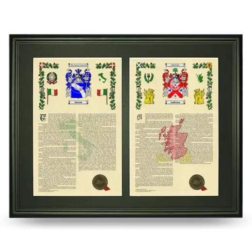 Double Armorial History Framed-Black