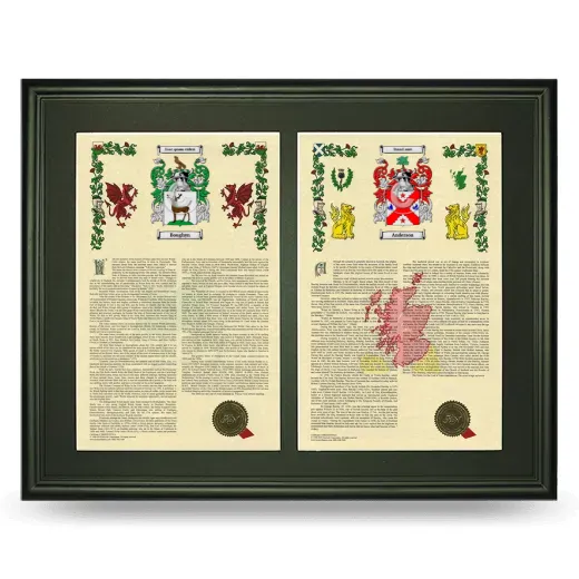 Double Armorial History Framed-Black