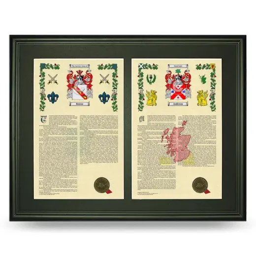 Double Armorial History Framed-Black