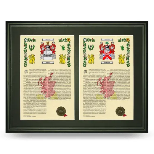 Double Armorial History Framed-Black
