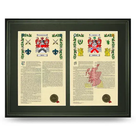 Double Armorial History Framed-Black