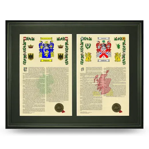 Double Armorial History Framed-Black