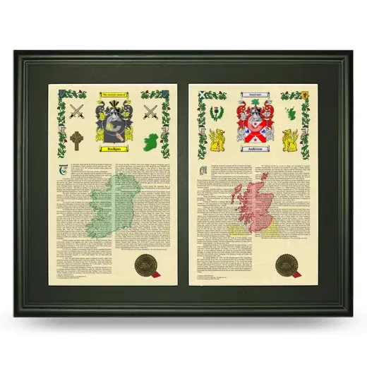 Double Armorial History Framed-Black