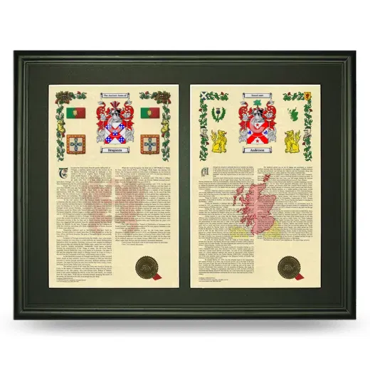 Double Armorial History Framed-Black