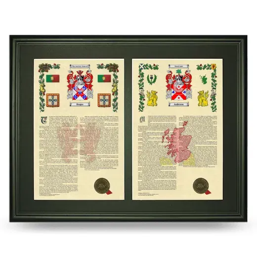 Double Armorial History Framed-Black