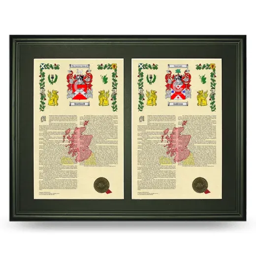 Double Armorial History Framed-Black