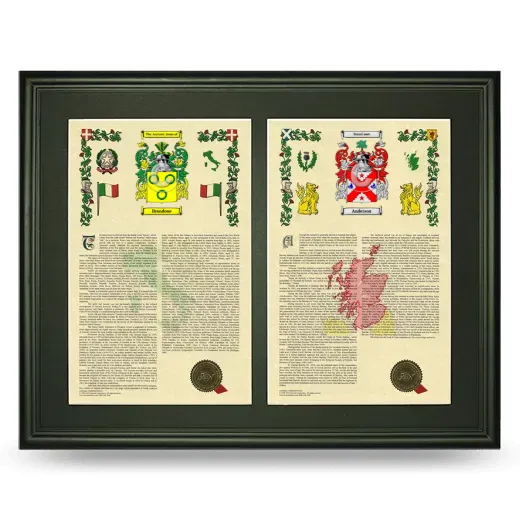 Double Armorial History Framed-Black