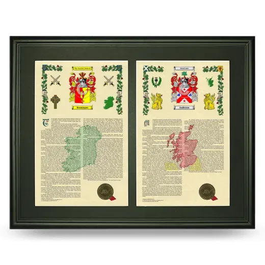 Double Armorial History Framed-Black