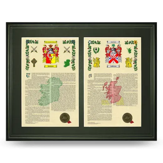 Double Armorial History Framed-Black