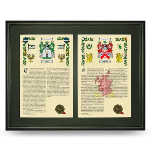 Double Armorial History Framed-Black