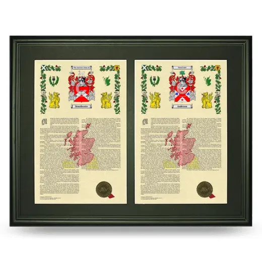 Double Armorial History Framed-Black